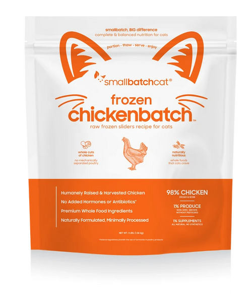 Smallbatch Cat Sliders Raw Cat Food - Frozen Raw Patties (2 lbs) - Dog.Dog.Cat.