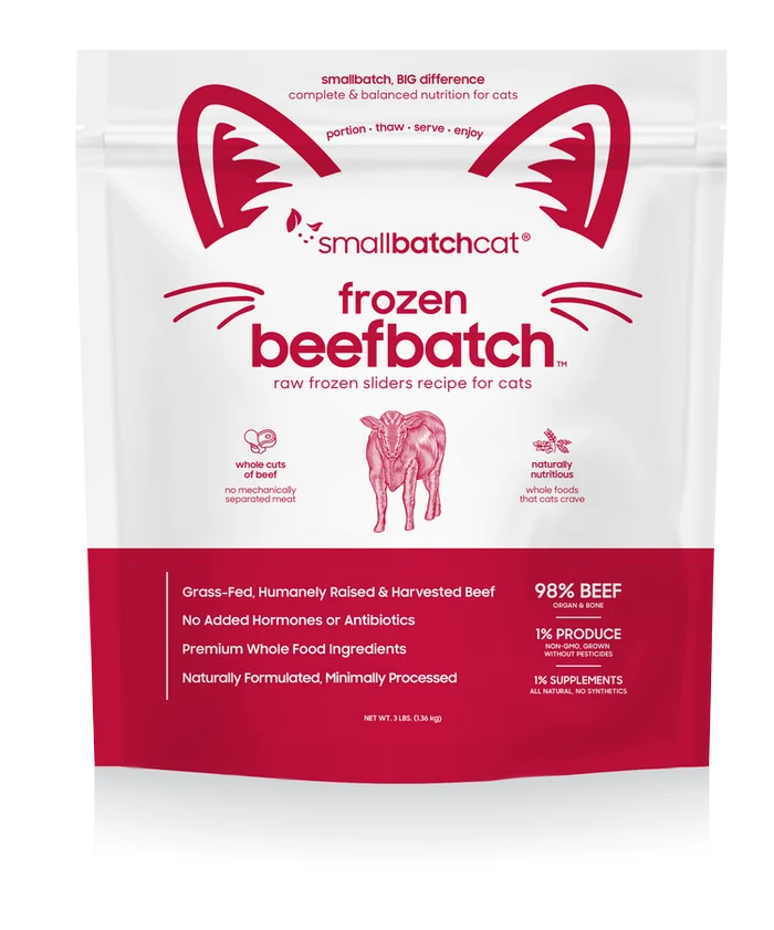 Smallbatch Cat Sliders Raw Cat Food - Frozen Raw Patties (2 lbs) - Dog.Dog.Cat.