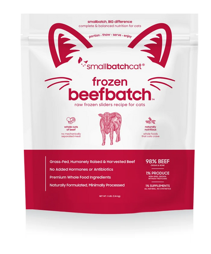 Smallbatch Cat Sliders Raw Cat Food - Frozen Raw Patties (2 lbs) - Dog.Dog.Cat.
