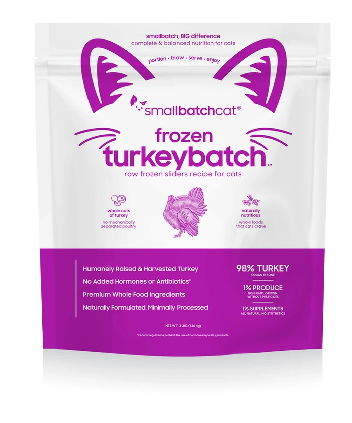 Smallbatch Cat Sliders Raw Cat Food - Frozen Raw Patties (2 lbs) - Dog.Dog.Cat.