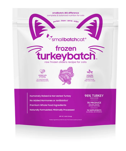 Smallbatch Cat Sliders Raw Cat Food - Frozen Raw Patties (2 lbs) - Dog.Dog.Cat.