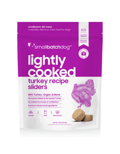 SMALLBATCH DOG LIGHTLY COOKED TURKEY BULK FROZEN 10LB CS - Dog.Dog.Cat.