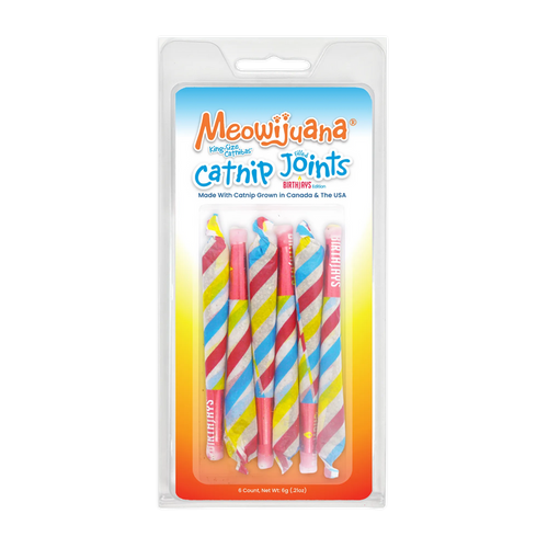 SmarterPaw | Meowijuana & Doggijuana - Meowijuana® Birthjays™ Party Size Catnip Rollies - Dog.Dog.Cat.