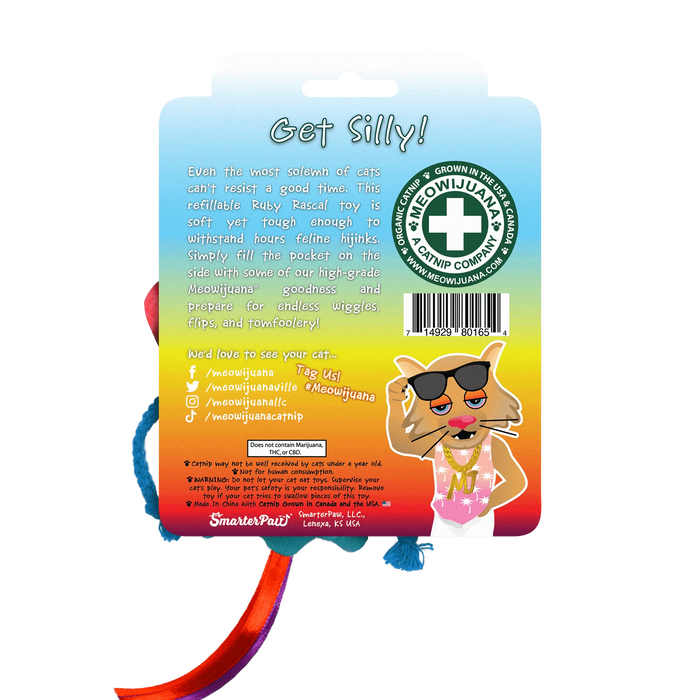 SmarterPaw | Meowijuana & Doggijuana - Meowijuana® Get Silly Ruby Rascal Refillable Cat Toy - Dog.Dog.Cat.