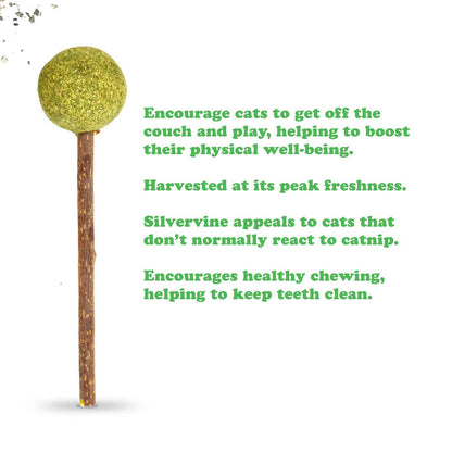 SmarterPaw | Meowijuana & Doggijuana - Meowijuana® Lollies - Silvervine Sticks With Catnip - Dog.Dog.Cat.