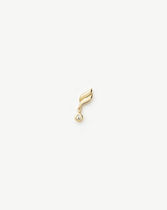 Fine Savi Single Stud Earring | 14k Solid Gold/Diamond Earrings Missoma