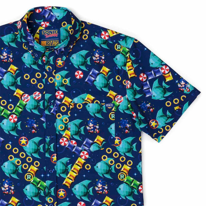 RSVLTS XS Sonic Short Sleeve Shirt Sonic "Spinning Maze Mayhem" – KUNUFLEX Short Sleeve Shirt Sonic "Spinning Maze Mayhem" – KUNUFLEX Short Sleeve Shirt