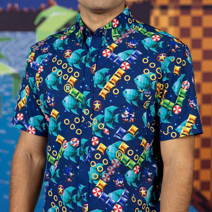 RSVLTS Sonic Short Sleeve Shirt Sonic the Hedgehog "Spinning Maze Mayhem" – KUNUFLEX Short Sleeve Shirt Sonic the Hedgehog "Spinning Maze Mayhem" – KUNUFLEX Short Sleeve Shirt