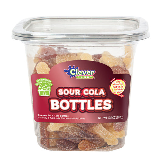 Sour Cola Bottle Gummy Candy Tub - 12 Count