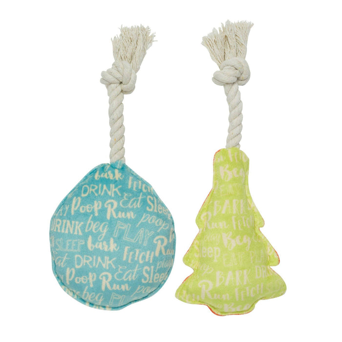 Speckle and Spot by Ore’ Originals - Mini Dog Toy Set | Tree & Snowman - Dog.Dog.Cat.
