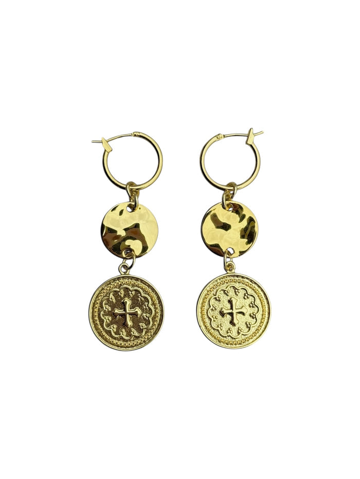 Chunky gold statement coin earrings for effortless everyday wear
