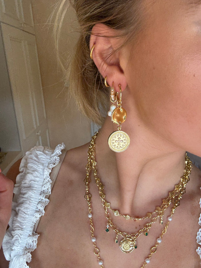 Chunky gold statement coin earrings for effortless everyday wear
