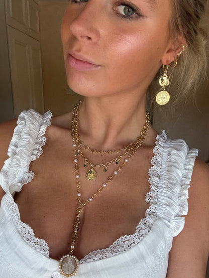 Chunky gold statement coin earrings for effortless everyday wear