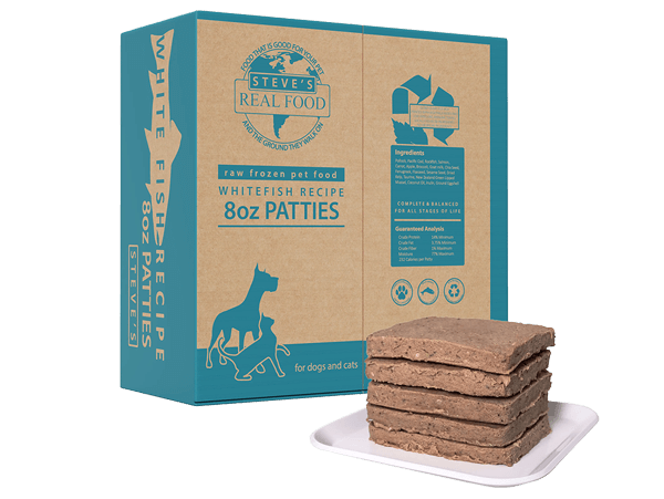 Steve's Real Food Frozen Raw Dog & Cat Food - Premium Turkey & Whitefish - Dog.Dog.Cat.