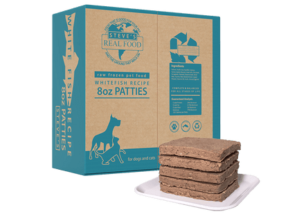 Steve's Real Food Frozen Raw Dog & Cat Food - Premium Turkey & Whitefish - Dog.Dog.Cat.