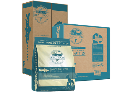 Steve's Real Food Frozen Raw Dog & Cat Food - Premium Turkey & Whitefish - Dog.Dog.Cat.