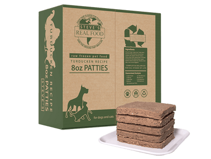 Steve's Real Food Frozen Raw Dog & Cat Food - Premium Turkey & Whitefish - Dog.Dog.Cat.
