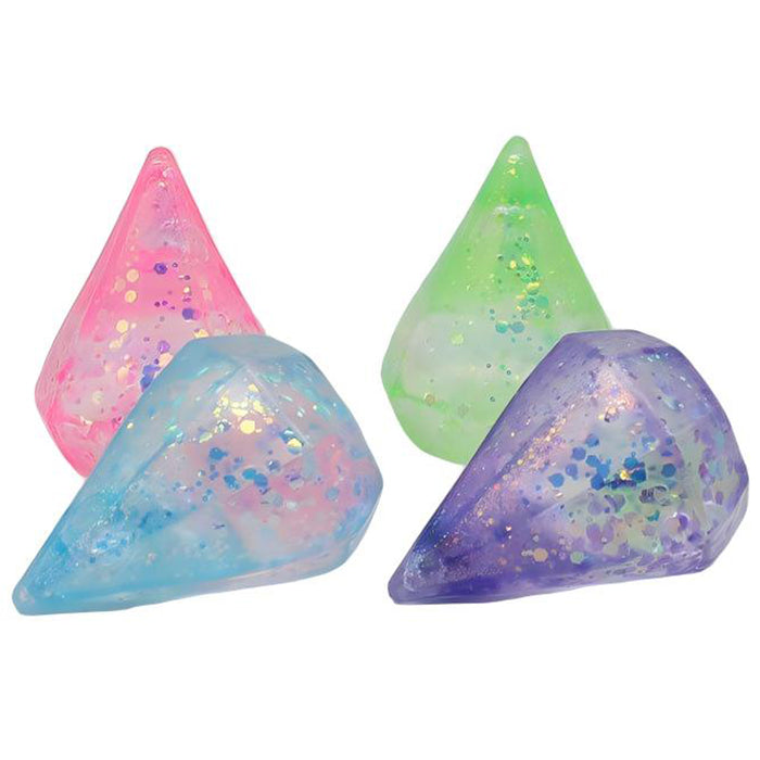 Sugar Gel Squishy 2.5 Inch Diamond Maltose Filled Sensory Toy - Assorted