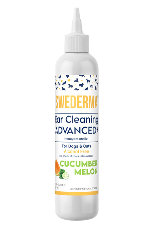 Swederma Ear Cleaning Advanced+ for Dogs & Cats - Cucumber Melon (8 oz) - Dog.Dog.Cat.