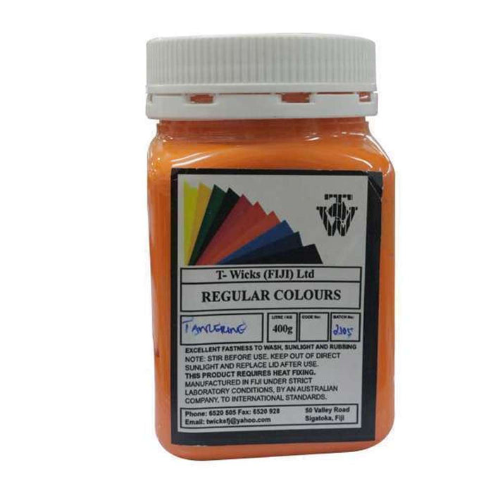 T-Wicks Fabric Paint Tangerine Orange 400ml