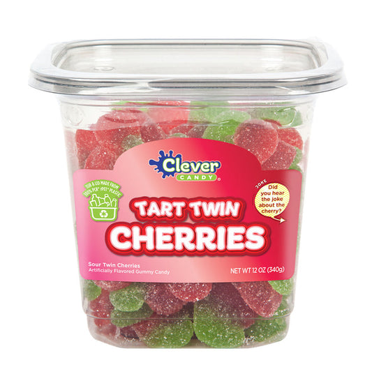 Tart Twin Cherries Sour Gummy Candy - 12 Count