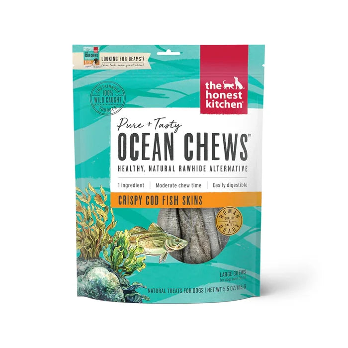 Honest Kitchen Beams Ocean Chews Cod Large Treat 5.5 oz - Dog.Dog.Cat.