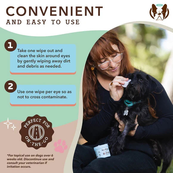 The Natural Dog Eye Wipes 100 Count - Dog.Dog.Cat.