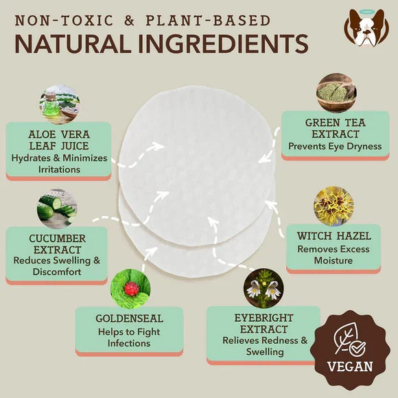 The Natural Dog Eye Wipes 100 Count - Dog.Dog.Cat.
