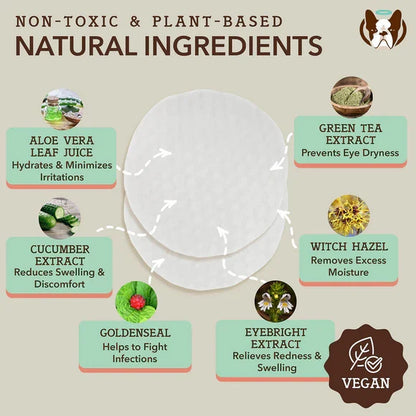 The Natural Dog Eye Wipes 100 Count - Dog.Dog.Cat.
