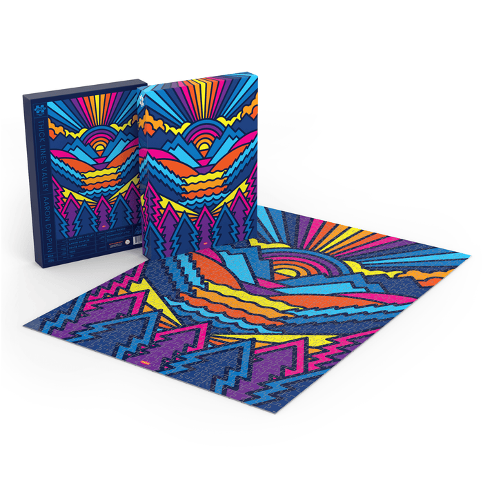 Thick Lines Valley 1000-Piece Puzzle
