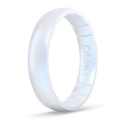 Birthstone Classic Thin Silicone Ring - Moonstone