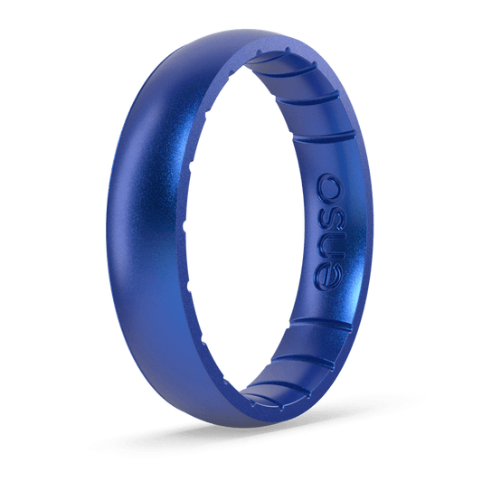 Birthstone Classic Thin Silicone Ring - Sapphire