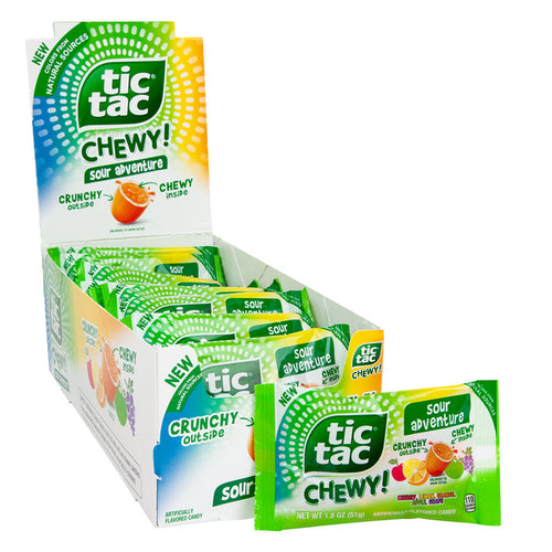 Tic Tac Sour Adventure Chewy Candy Bags - 24 Count