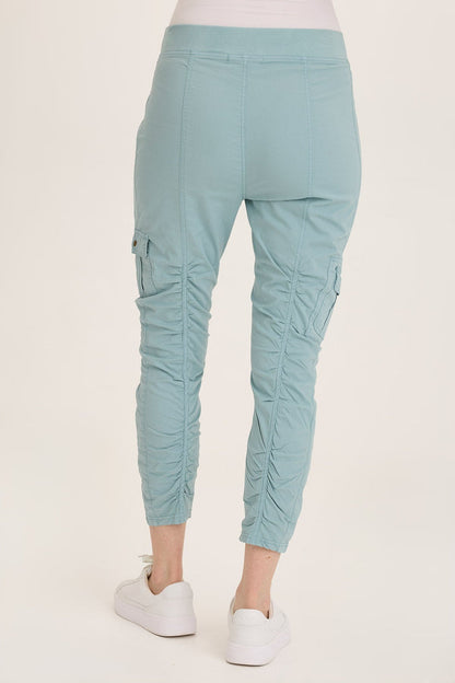 Wearables Tilton Stretch Poplin Ruched Skinny Pant