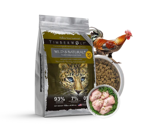 Timberwolf Wild & Natural Legends Dry Cat Food | Grain-Free | High Protein | 3 Flavors | All Life Stages - Dog.Dog.Cat.