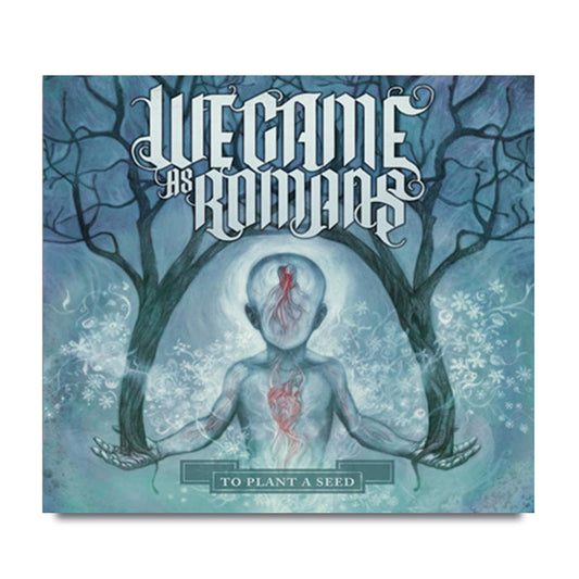 Album cover for To Plant a Seed by We Came As Romans shows a blue-toned child with glowing veins, arms outstretched, and two tree branches behind—matching the artwork from the To Plant a Seed Deluxe CD & DVD set.