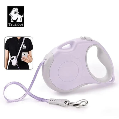 TrueLove Retractable Dog Leash TLL5001 - Suitable for Medium and Small Dogs - Regal Orchid/Gray - Dog.Dog.Cat.