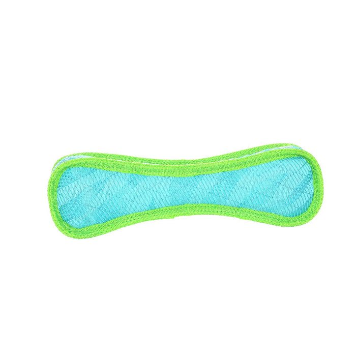 Tuffy Dog Toys - VIP Products - DuraForce Bone Tiger - Blue/Green, Durable, Squeaky Dog Toy - Dog.Dog.Cat.