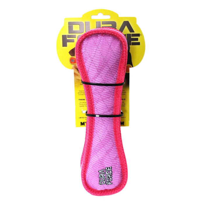 Tuffy Dog Toys - VIP Products - DuraForce Bone Tiger - Pink, Durable, Squeaky Dog Toy - Dog.Dog.Cat.