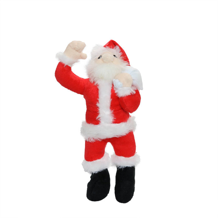 Tuffy Dog Toys - VIP Products - Mighty Jr Arctic Santa - Christmas, Plush, Squeaky Dog Toy - Dog.Dog.Cat.