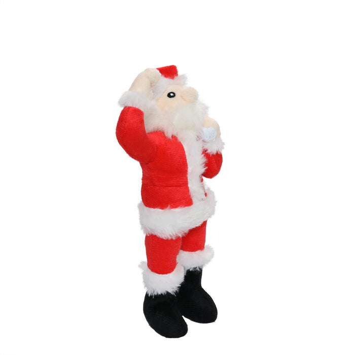 Tuffy Dog Toys - VIP Products - Mighty Jr Arctic Santa - Christmas, Plush, Squeaky Dog Toy - Dog.Dog.Cat.