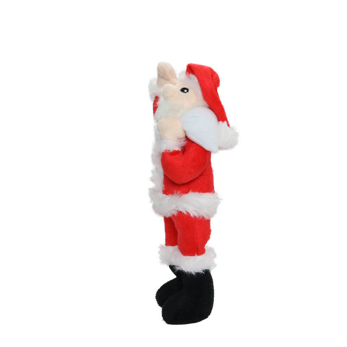 Tuffy Dog Toys - VIP Products - Mighty Jr Arctic Santa - Christmas, Plush, Squeaky Dog Toy - Dog.Dog.Cat.
