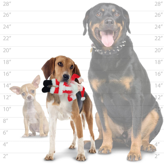 Tuffy Dog Toys - VIP Products - Mighty Jr Arctic Santa - Christmas, Plush, Squeaky Dog Toy - Dog.Dog.Cat.