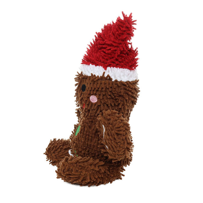 Tuffy Dog Toys - VIP Products - Mighty Microfiber Ball Gingerbread Man, Christmas Dog Toy - Dog.Dog.Cat.