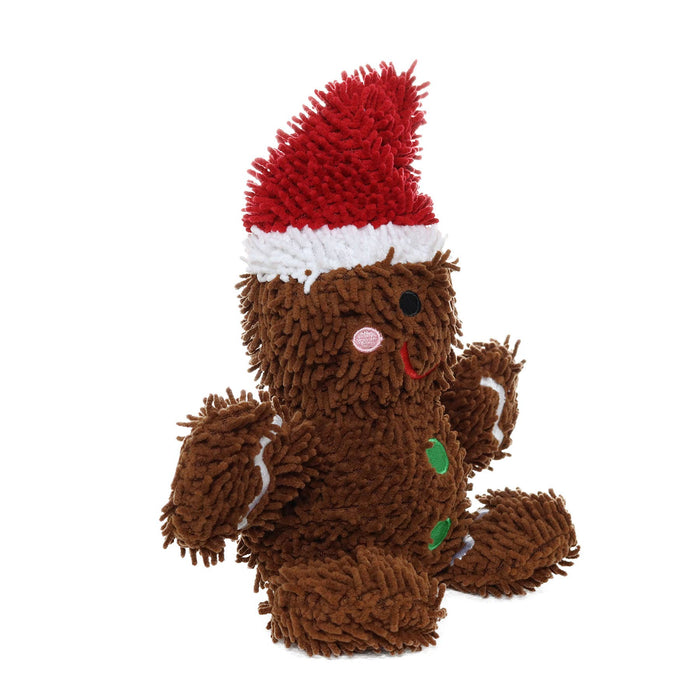 Tuffy Dog Toys - VIP Products - Mighty Microfiber Ball Gingerbread Man, Christmas Dog Toy - Dog.Dog.Cat.