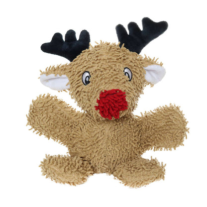 Tuffy Dog Toys - VIP Products - Mighty Microfiber Ball Reindeer, Holiday Squeaky Dog Toy - Dog.Dog.Cat.