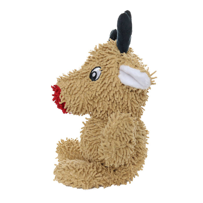 Tuffy Dog Toys - VIP Products - Mighty Microfiber Ball Reindeer, Holiday Squeaky Dog Toy - Dog.Dog.Cat.