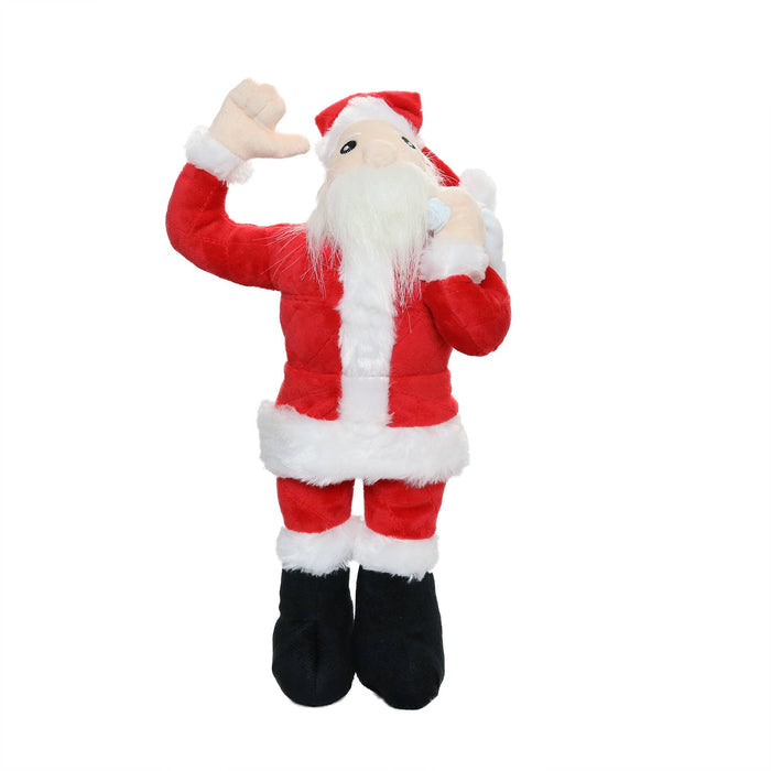 Tuffy Dog Toys - VIP Products - Mighty Arctic Santa - Christmas, Plush, Squeaky Dog Toy - Dog.Dog.Cat.