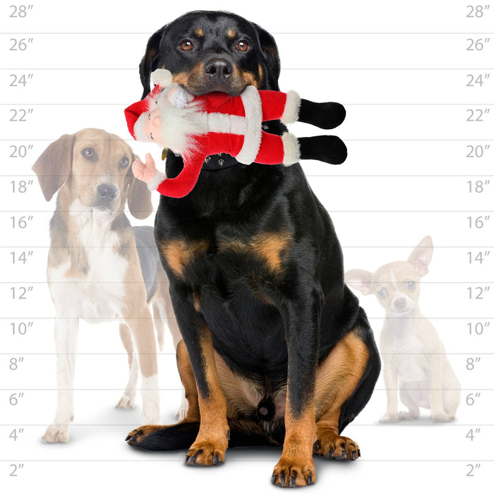 Tuffy Dog Toys - VIP Products - Mighty Arctic Santa - Christmas, Plush, Squeaky Dog Toy - Dog.Dog.Cat.