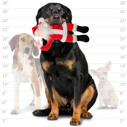 Tuffy Dog Toys - VIP Products - Mighty Arctic Santa - Christmas, Plush, Squeaky Dog Toy - Dog.Dog.Cat.